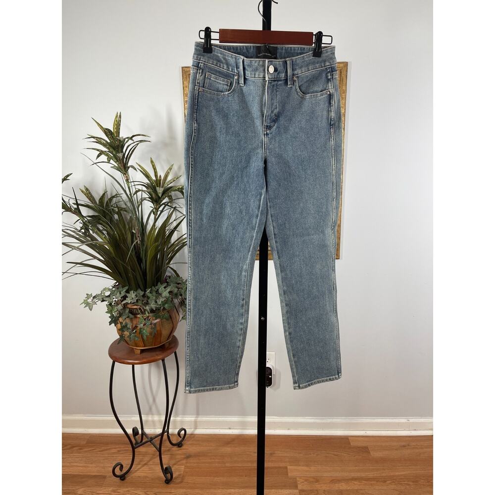 White House Black Market Jeans Womens 0R‎ Blue Straight Fit High Rise 80s Retro
